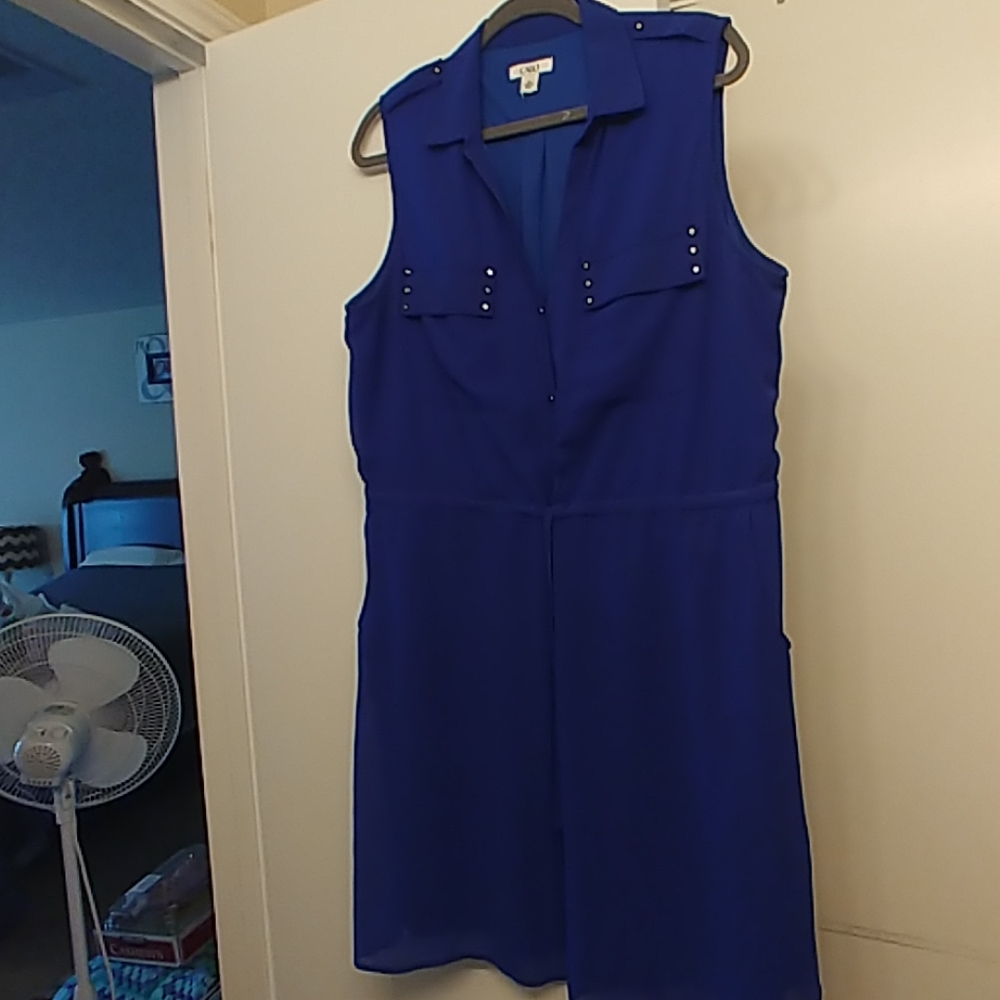 Dark blue knee length dress